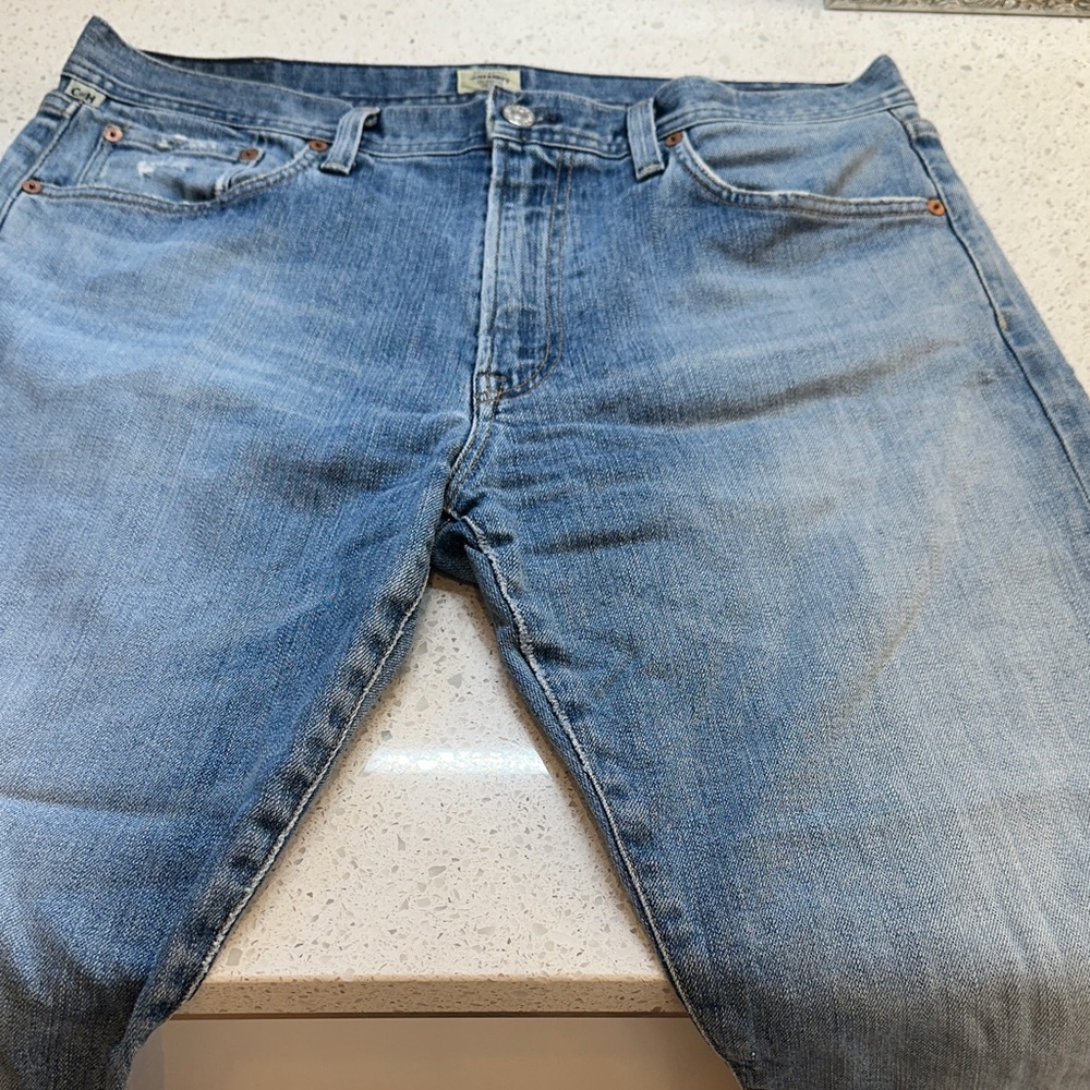 Citizens of Humanity whiskered Blue Men's Jeans. Higher rise Wyatt narrow